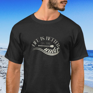 Camiseta SUP se levanta com roupa de remar sepia preta