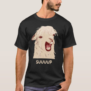 Camiseta Sup Sem Drama Llama Alpaca Animal Homens Mulheres 