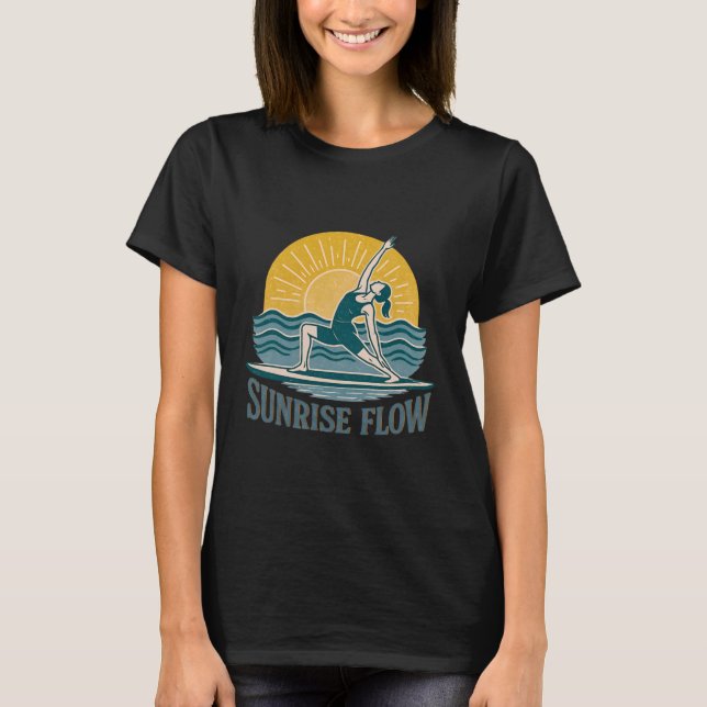 Camiseta SUP Sunrise Flow Paddleboard Yoga | Graphic Print (Frente)