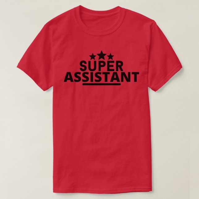 Camiseta Super assistente (Frente do Design)