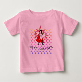 Camiseta SUPER BABY GIRL tuita com um terno de uma garota
