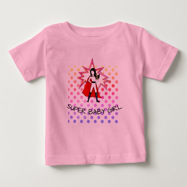 Camiseta SUPER BABY GIRL tuita com um terno de uma garota (Frente)