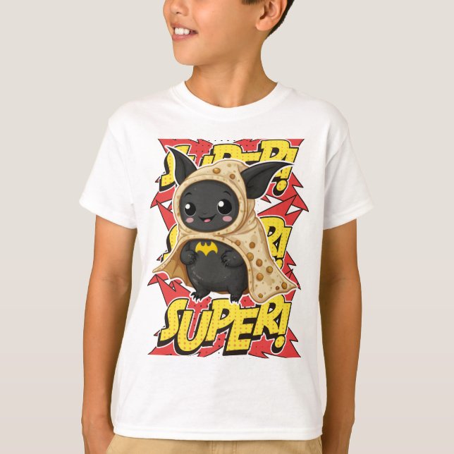 Camiseta Super Bat Burrito Pun (Frente)
