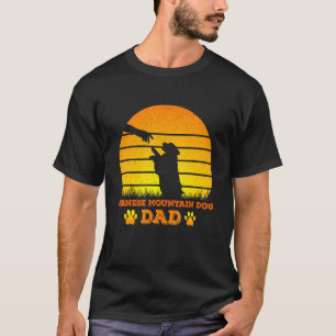 Camiseta Super Bernese Mountain Pai Dog Retro Vintage