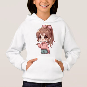 Camiseta Super Bonita Garota de Cartoon