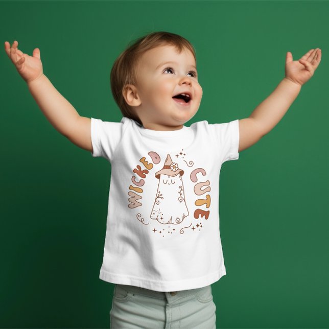 Camiseta Super Bonito bebê Halloween "Wicked Cute" (Criador carregado)