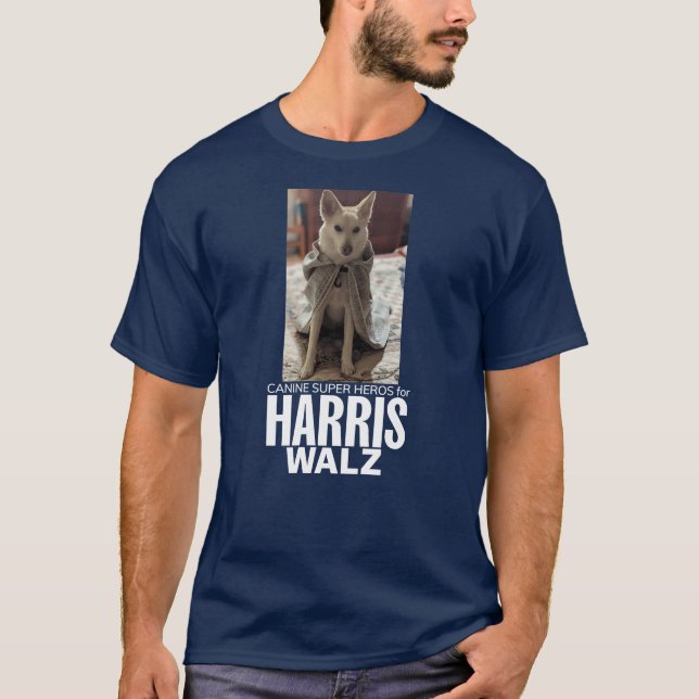 Camiseta Super Canines para Harris/Walz (Frente)