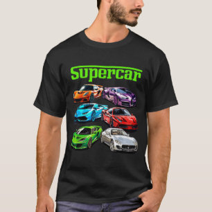 Camiseta Super Carro Cara Legal de Carros Srts Fã de Corrid