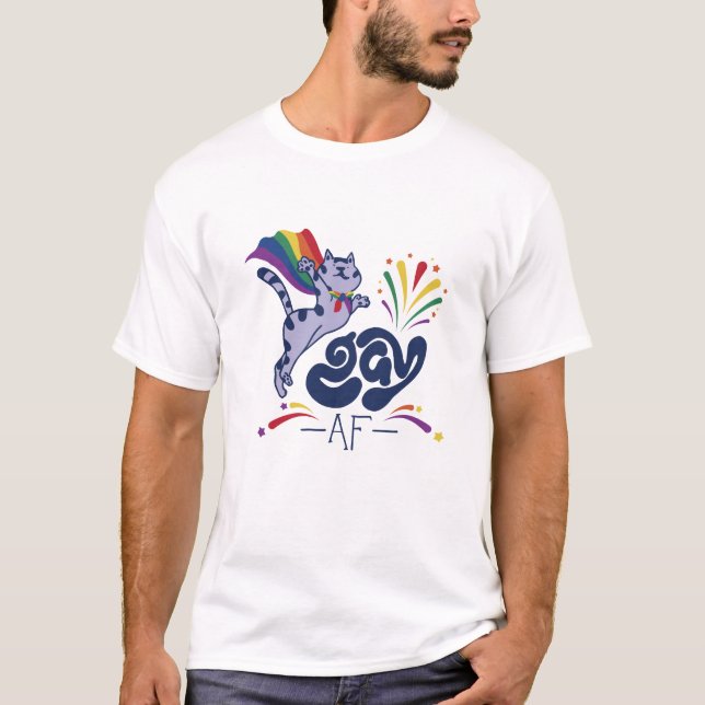 Camiseta Super Cat Gay AF (Frente)