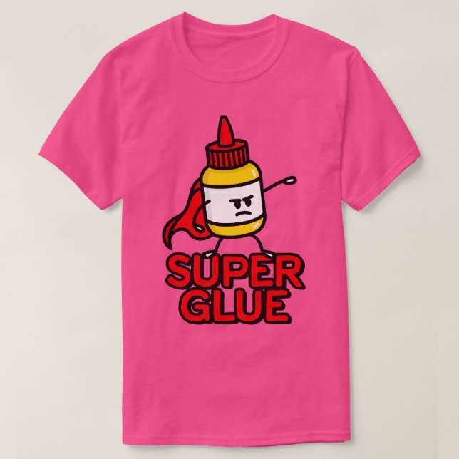 Camiseta Super cola, super herói herói herói, cola engraçad (Frente do Design)