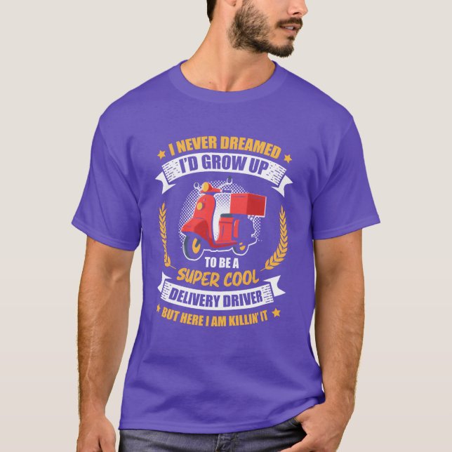 Camiseta Super Cool Delivery Rider Job Work Food Delivery f (Frente)