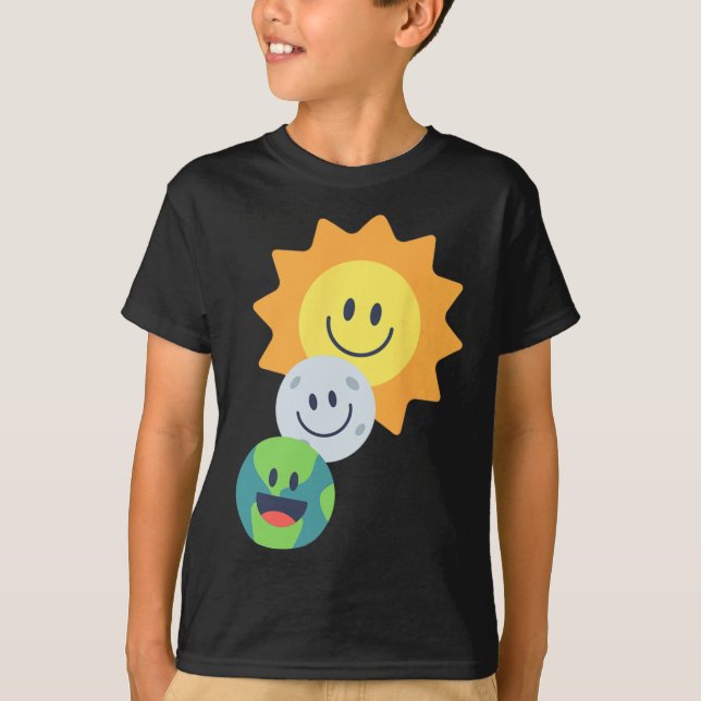 Camiseta Super Cute Earth Moon Sun Solar Eclipse 2024 Engra (Frente)
