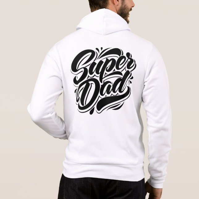 Camiseta Super Dad Hero Tipografia Design-67888 (Verso)