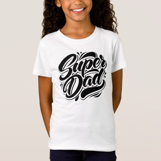 Camiseta Super Dad Hero Typography Design-67888 Hoodie (Frente)