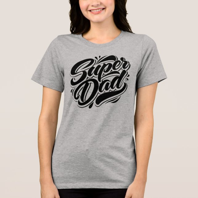 Camiseta Super Dad Hero Typography Design-67888 Hoodie (Frente)