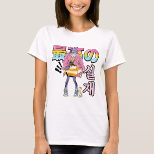 Camiseta Super e Real: Duo de Moda de Rua de Anime