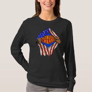 Camiseta Super Emprego de Heroína de Enfermagem de Saúde Pú