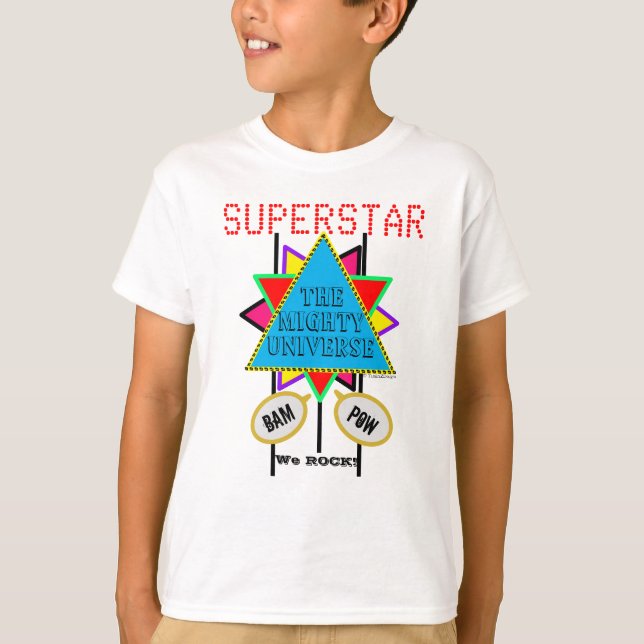 Camiseta Super-estrela Azul do Universo (Frente)