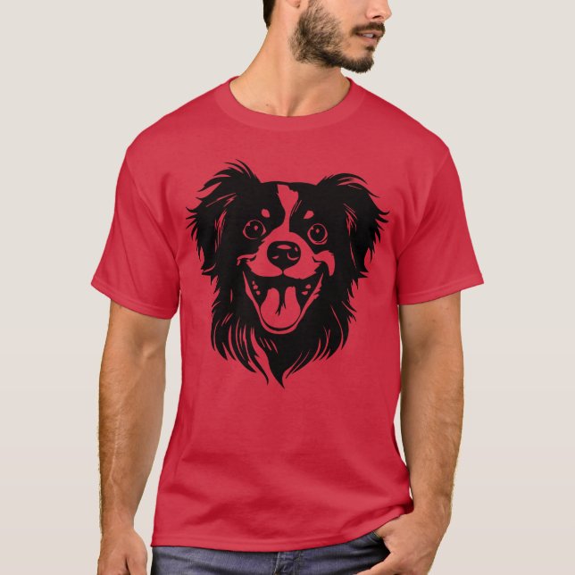 Camiseta super feliz cão retro (Frente)
