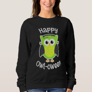 Camiseta Super Frankenstein Owl Happy Halloween