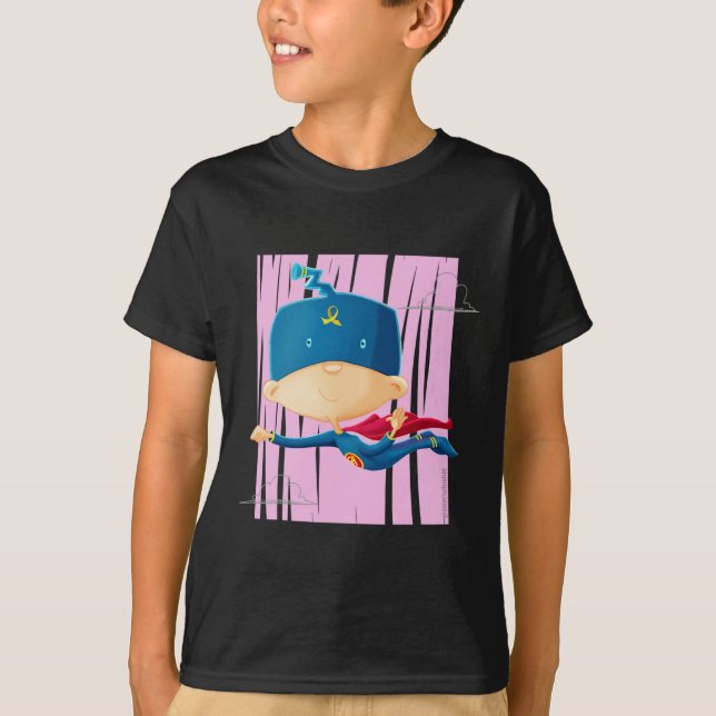 Camiseta Super GA para a Consciência do Cancer Infantil (Frente)