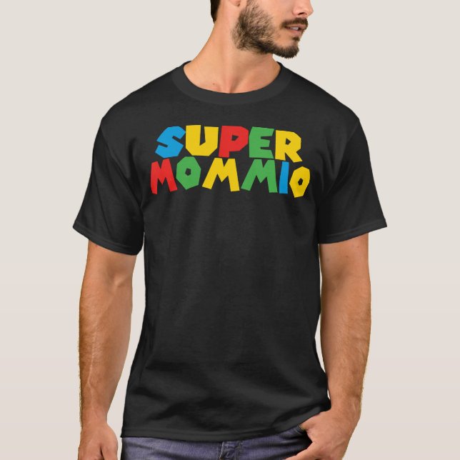 Camiseta Super Gamer Mommio Women Day Para Mães Do Marido (Frente)