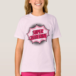 Camiseta Super Hero Estilo de BD Girly Pink