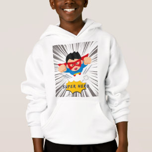 Camiseta Super Hero Kid - Energia do Cartoon de Estilo de B