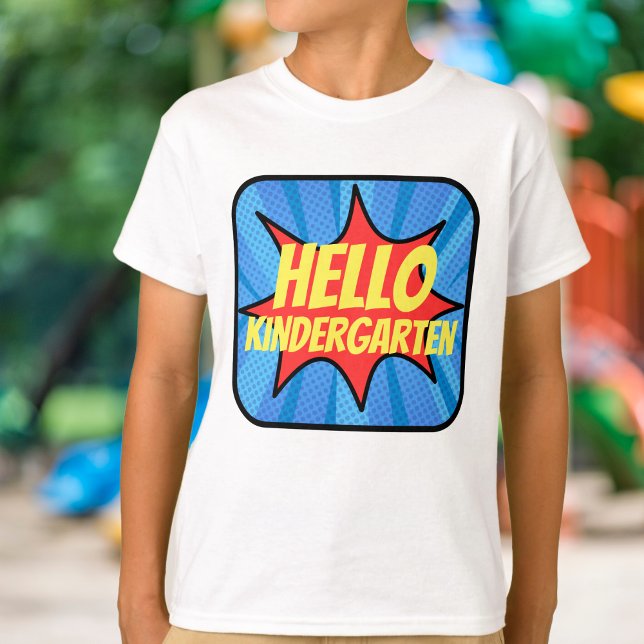 Camiseta Super Hero Quic Nome Personalizado Do Primeiro Dia (Criador carregado)