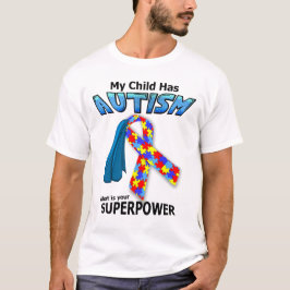 Camiseta Super-herói Autismo - Superpotência - Camisa-T Luz