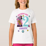 Camiseta Super-herói Birthday Rapariga Personalizada<br><div class="desc">Comemore o primeiro aniversário do bebê com esta camiseta especial,  design especial e personalizada</div>