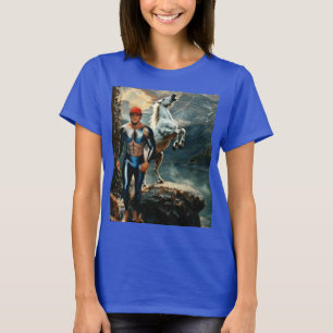 Camiseta Super-herói & Cavalo Branco