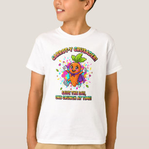 Camiseta Super-Herói Cenoura – Design Cruzado Croc