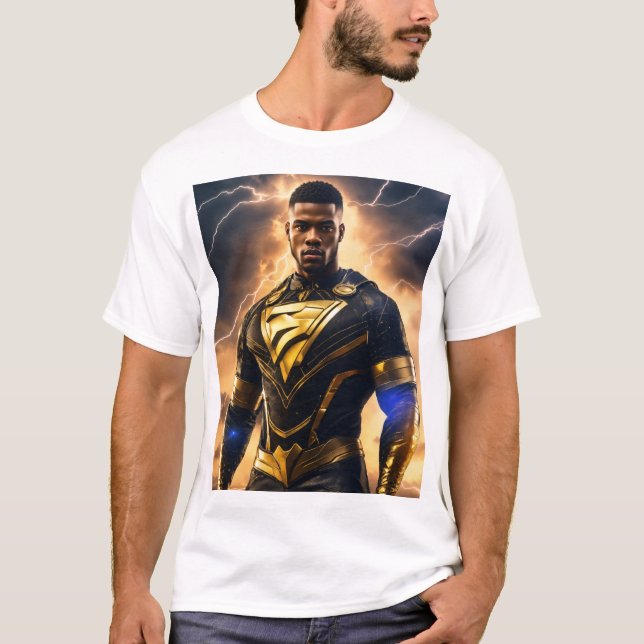 Camiseta "Super-herói claro e escuro" (Frente)