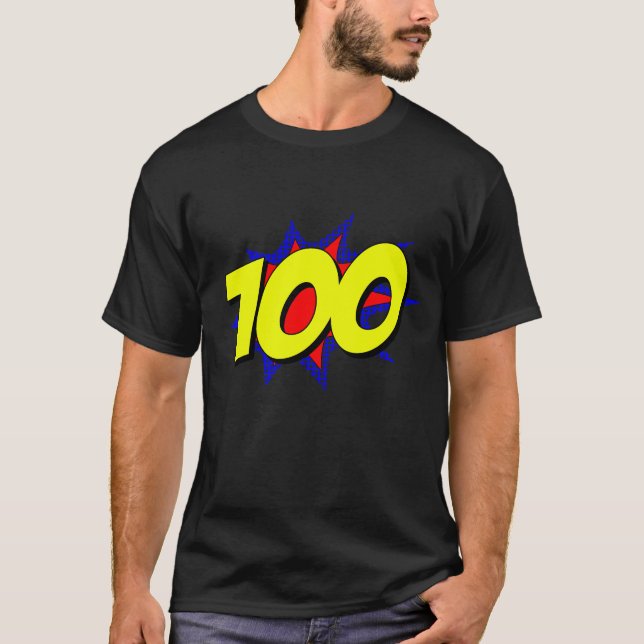 Camiseta Super-herói com 100 anos (Frente)