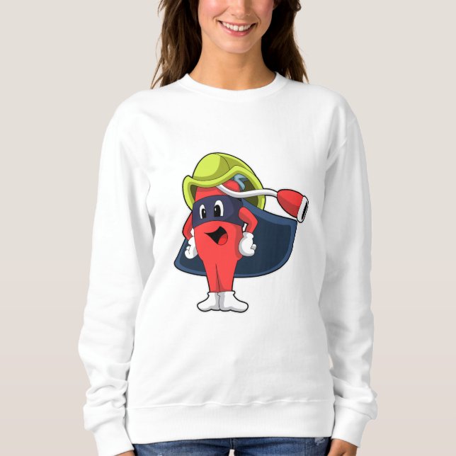 Camiseta Super-herói como Bombeiro (Frente)