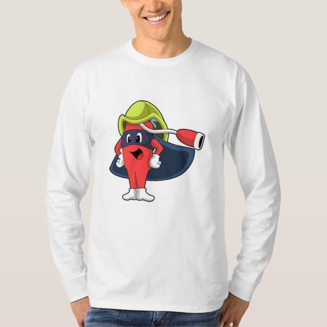Camiseta Super-herói como Bombeiro (Frente)