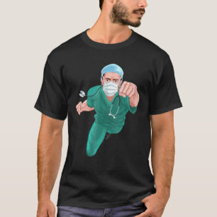 Camiseta Super-Herói de Enfermagem Apenas Enfermeira Heroín