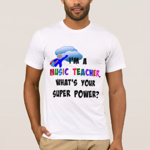Camiseta Super-herói do professor de música