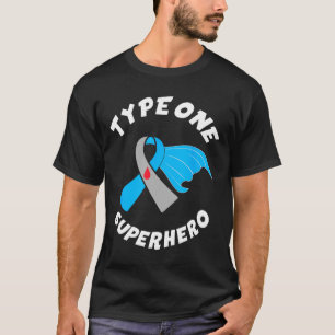 Camiseta Super-herói do Tipo Um Conscientização sobre Diabe