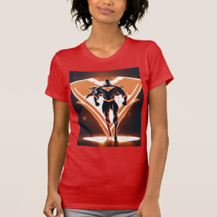 Camiseta Super-herói Emblem Ajustado fino para mulheres