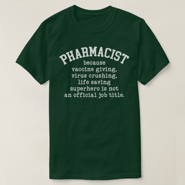 Camiseta Super-herói farmacêutico (Frente do Design)