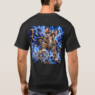 Camiseta Super-Herói Frenchie Cão do Trovão