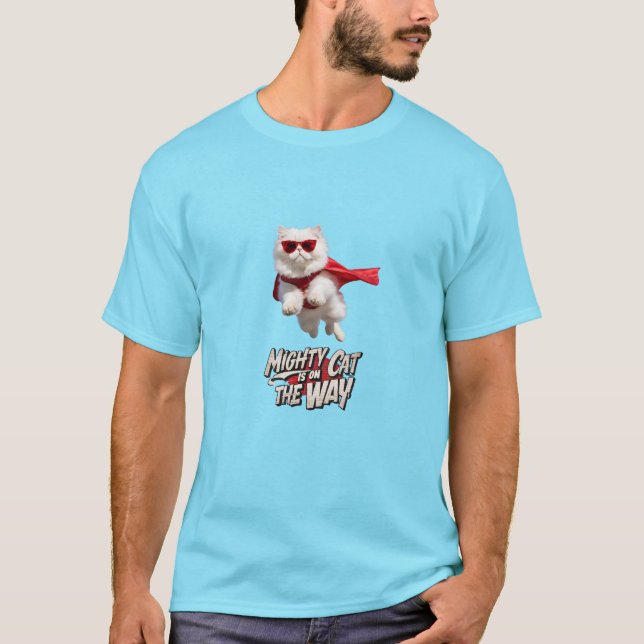 Camiseta Super-herói Gato Persa (Frente)