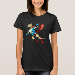 Camiseta Super Herói Labrador Retriever Red Cape Super Hero