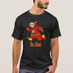 Camiseta Super-herói Sloth Sloth Men Mulheres Criança Dia d