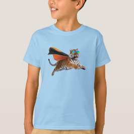 Camiseta Super-herói Tigre Engraçado