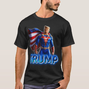 Camiseta Super-herói Trump: Design de Poder Patriótico 2025