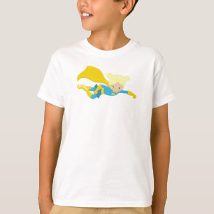 Camiseta Super-heroína, Cabelo Loiro, Herói, Cabo Amarelo