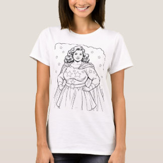 Camiseta Super-heroína Patriótica